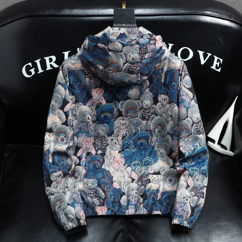 Lightweight Spring Autumn Men's Jacket Large Size Casual Loose Fit Sun Protection Coat Thin Model Male Outerwear Coat