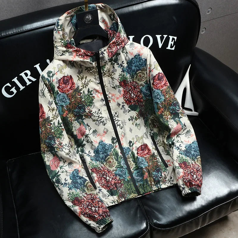 Lightweight Spring Autumn Men's Jacket Large Size Casual Loose Fit Sun Protection Coat Thin Model Male Outerwear Coat