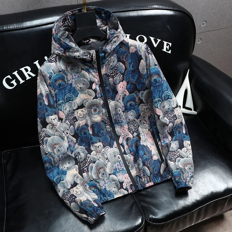 Lightweight Spring Autumn Men's Jacket Large Size Casual Loose Fit Sun Protection Coat Thin Model Male Outerwear Coat